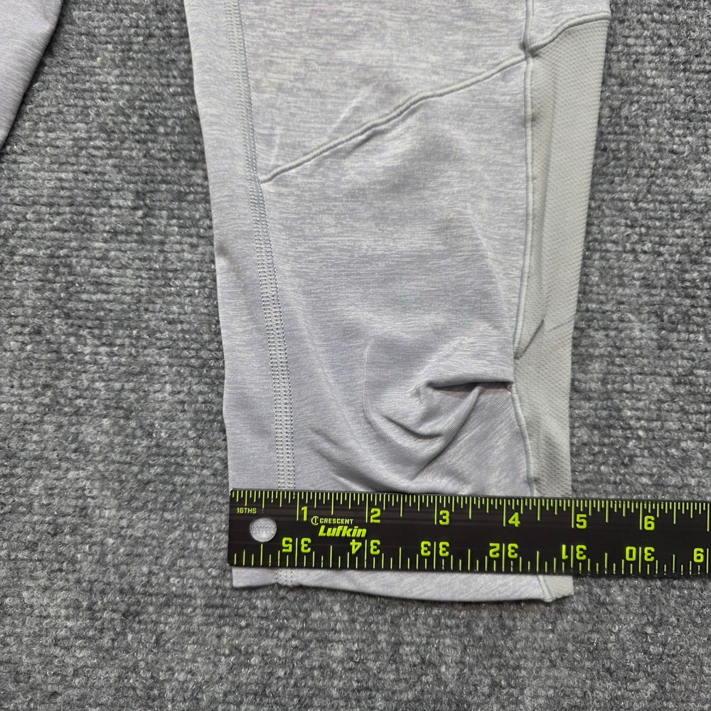 Lululemon 2-in-1 Skirted Crop Leggings Grey Black Mesh Size 6 Yoga Running - Picture 11 of 12